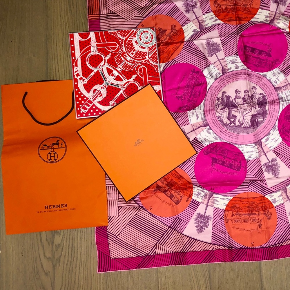 Hermès Jeu des Omnibus scarf